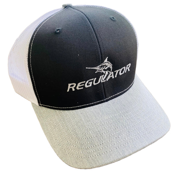 Regulator Marine Trucker Hat  Gray/Black/White – Regulator Marine Gear  Store